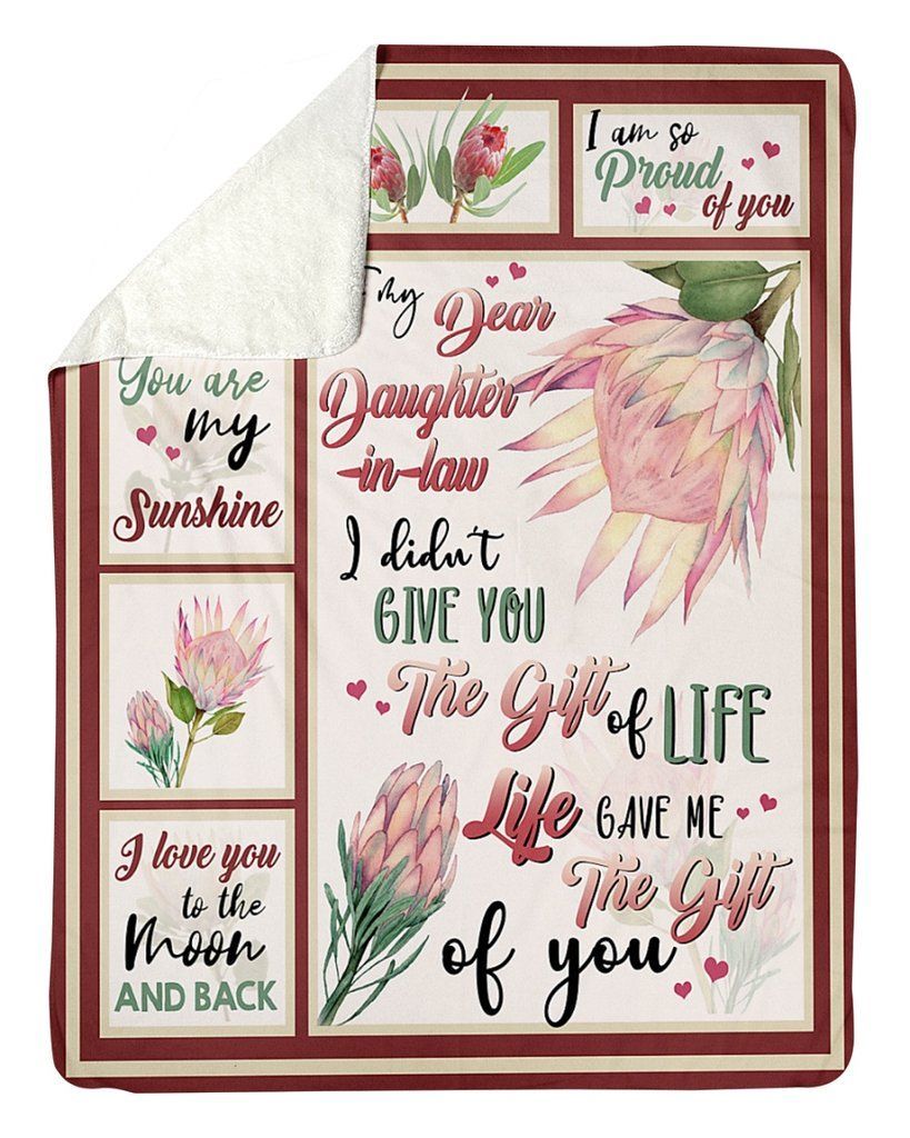 Mom To Daughter In Law Sherpa Fleece Blanket