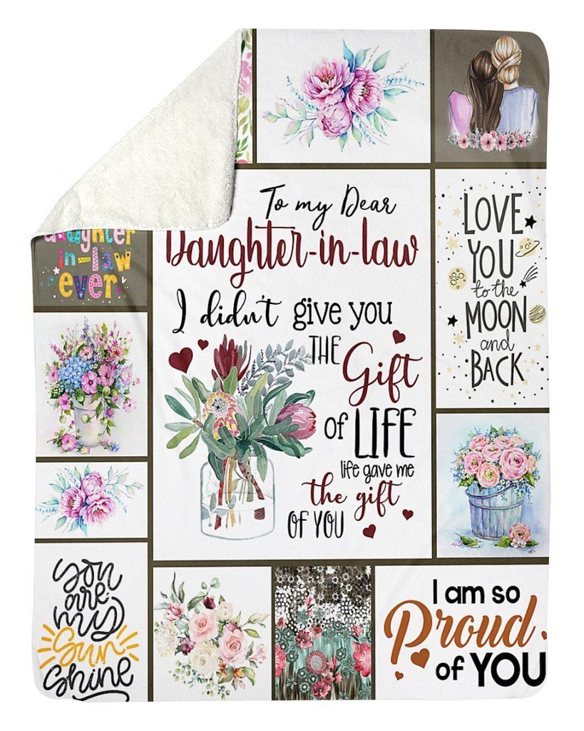Mom To Daughter In Law Sherpa Fleece Blanket