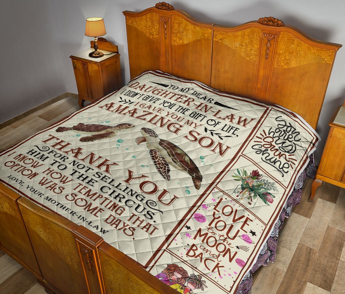 Mom To Daughter In Law Quilt Blanket DHC02011065DD