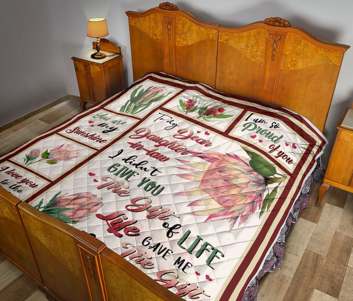 Mom To Daughter In Law Quilt Blanket DHC02011462DD