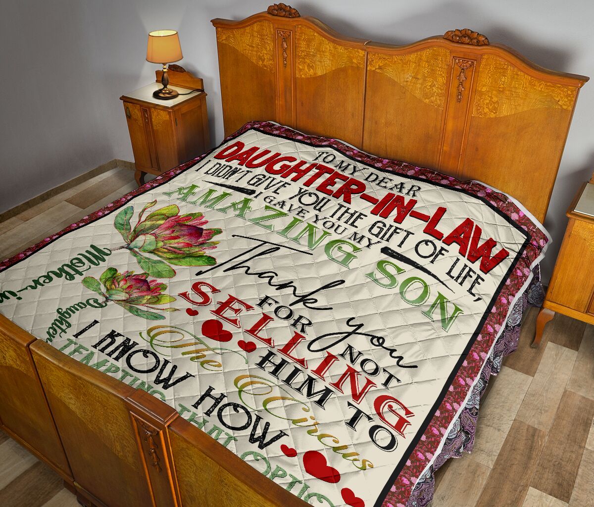 Mom To Daughter In Law Quilt Blanket DHC02011508DD