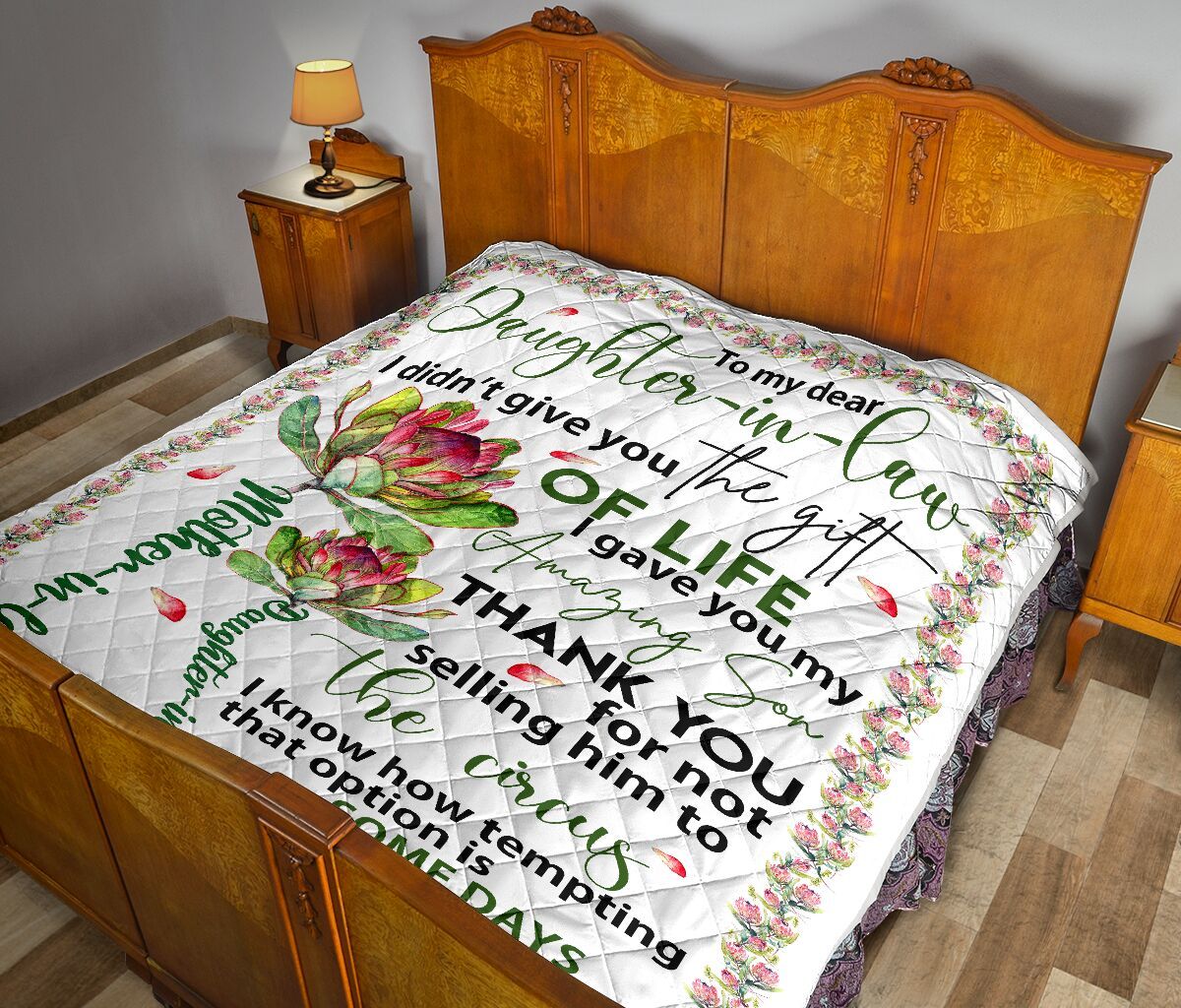 Mom To Daughter In Law Quilt Blanket DHC02011680DD