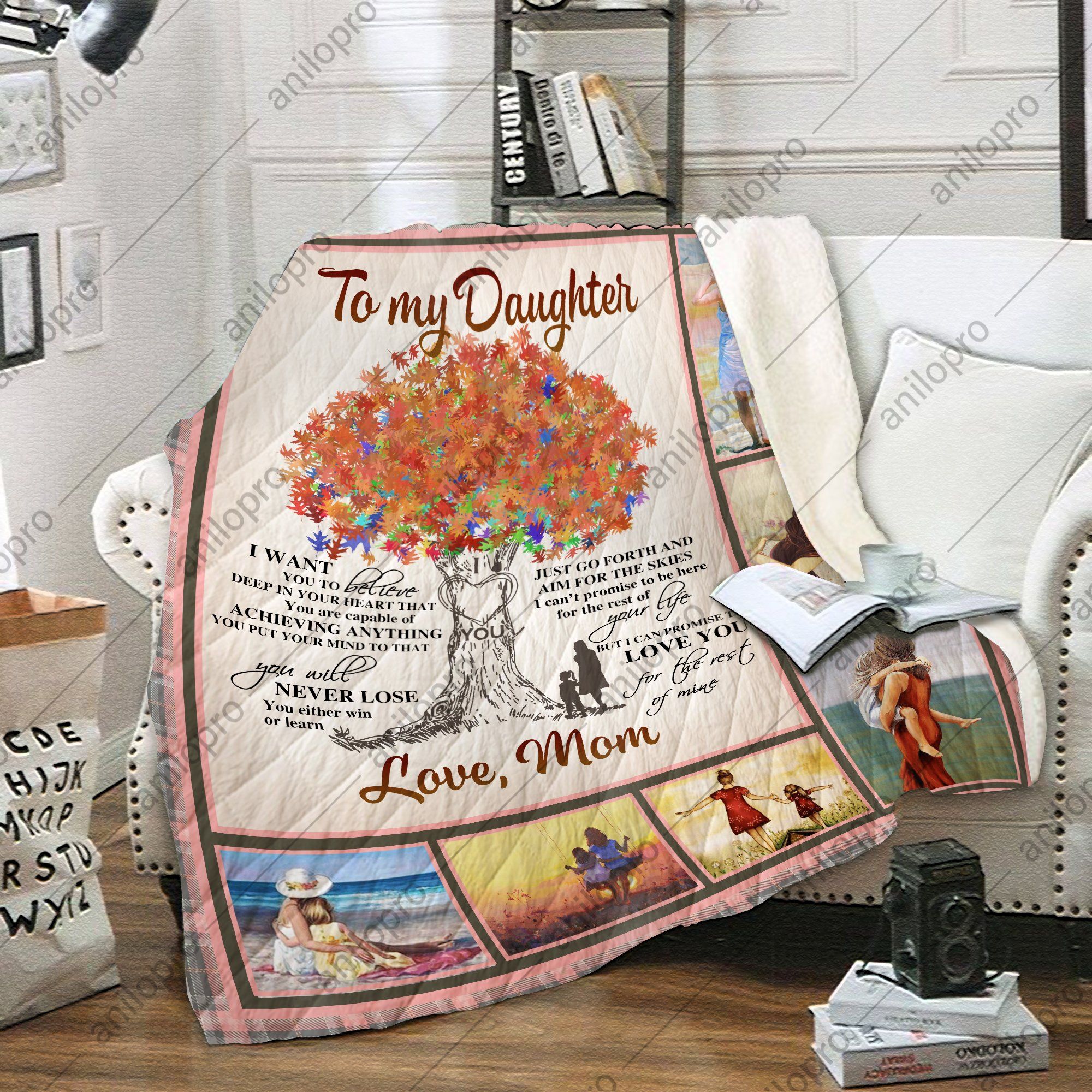Mom To Daughter Just Go Forth Quilt Blanket DHC040120132TD