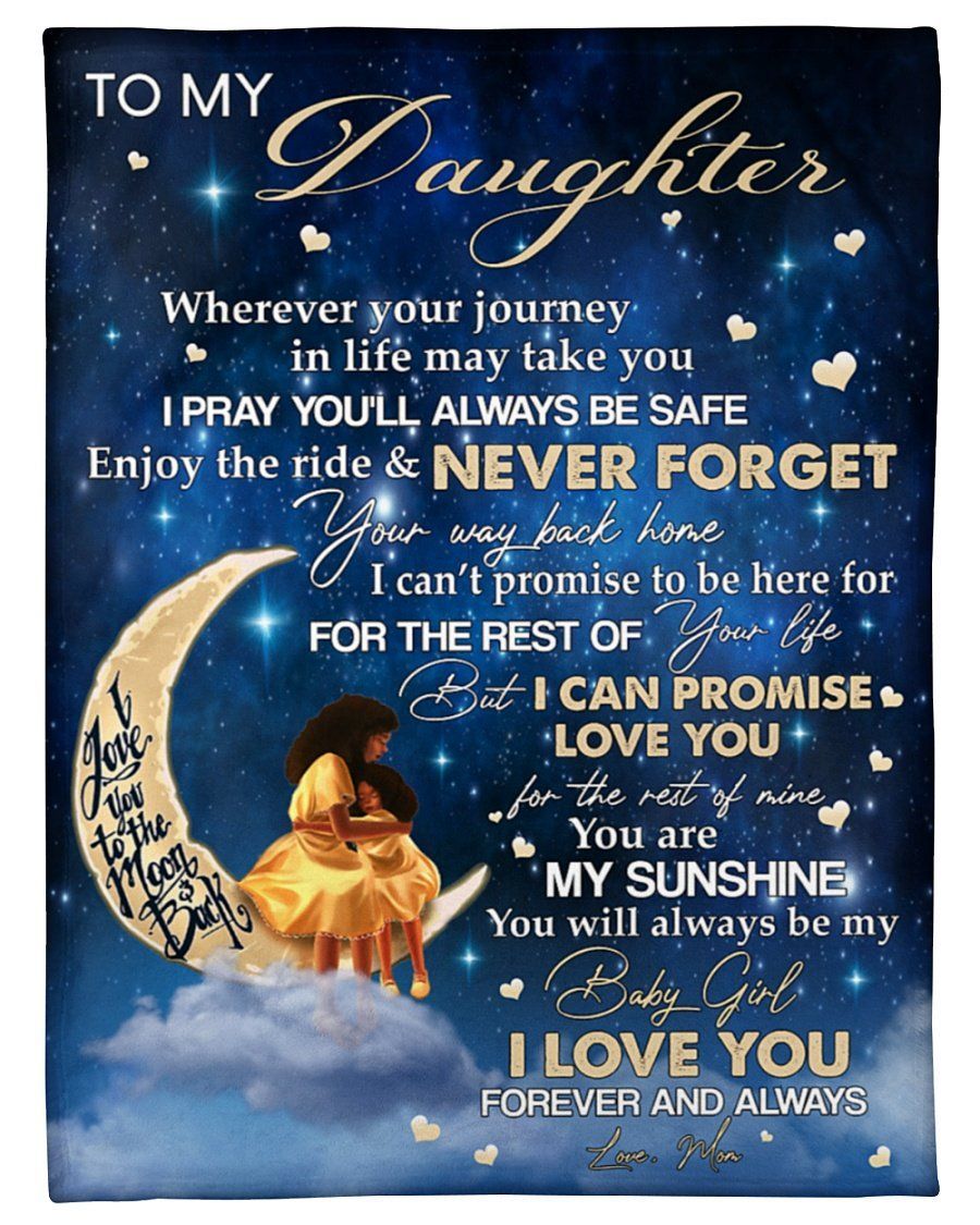 Mom To Daughter Love You Always Fleece Blanket Fleece Blanket