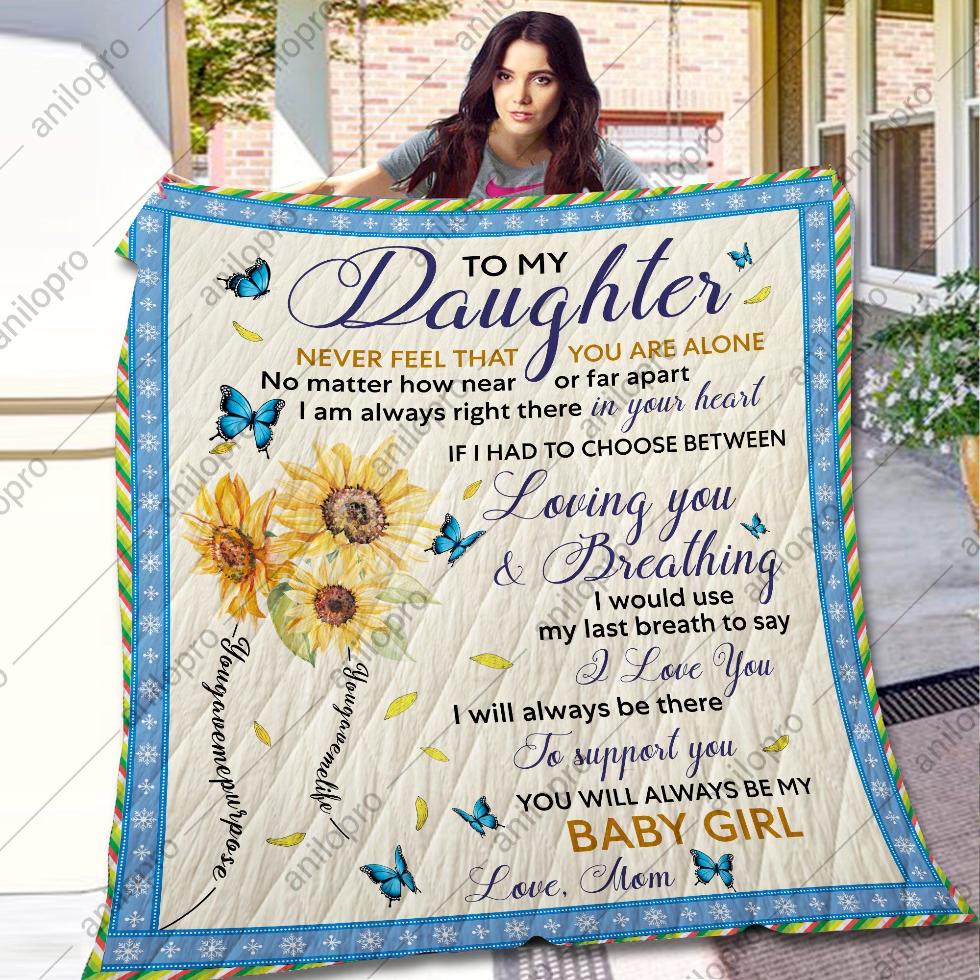 Mom To Daughter Loving You Quilt Blanket DHC04012080TD
