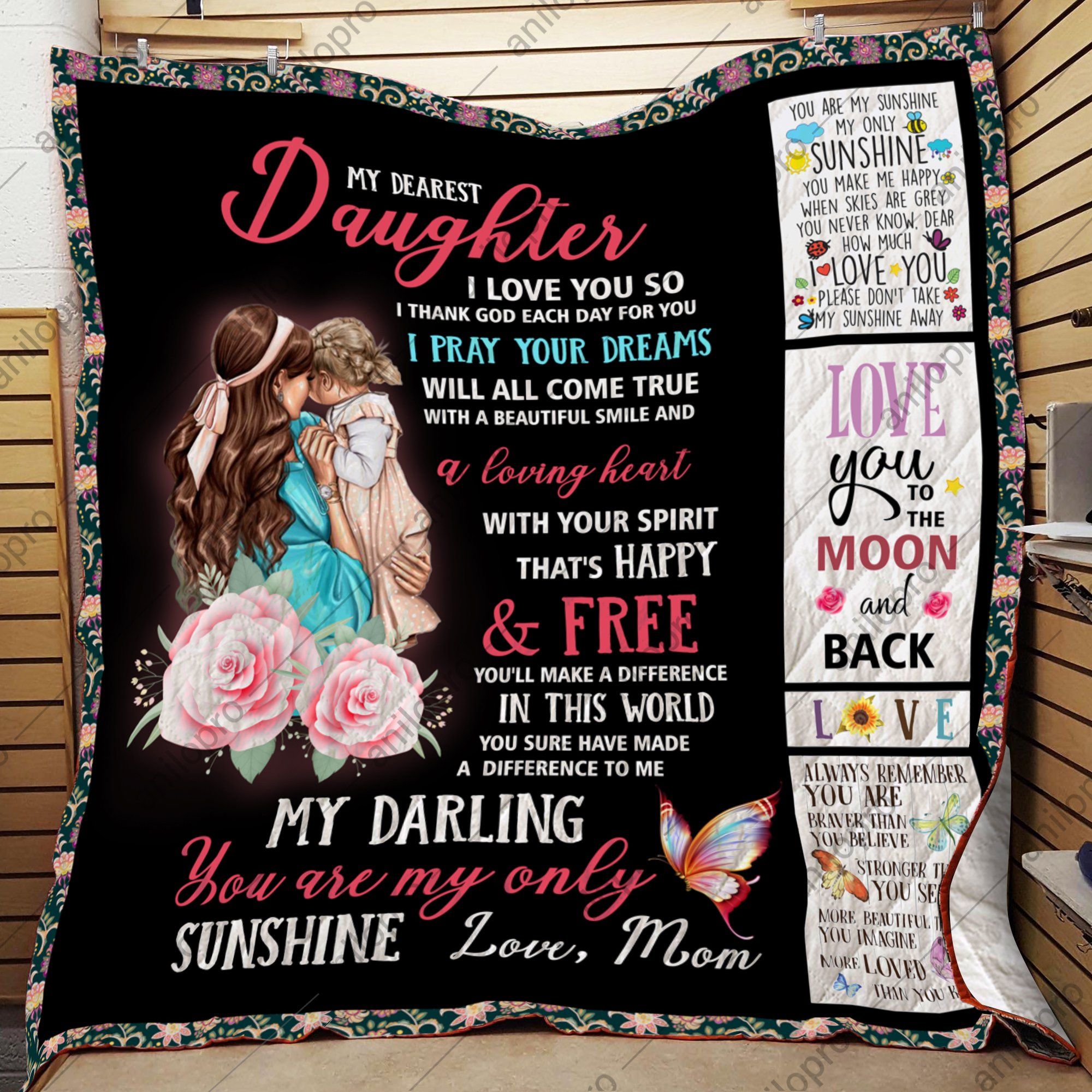 Mom To Daughter My Only Sunshine Quilt Blanket DHC040120165TD