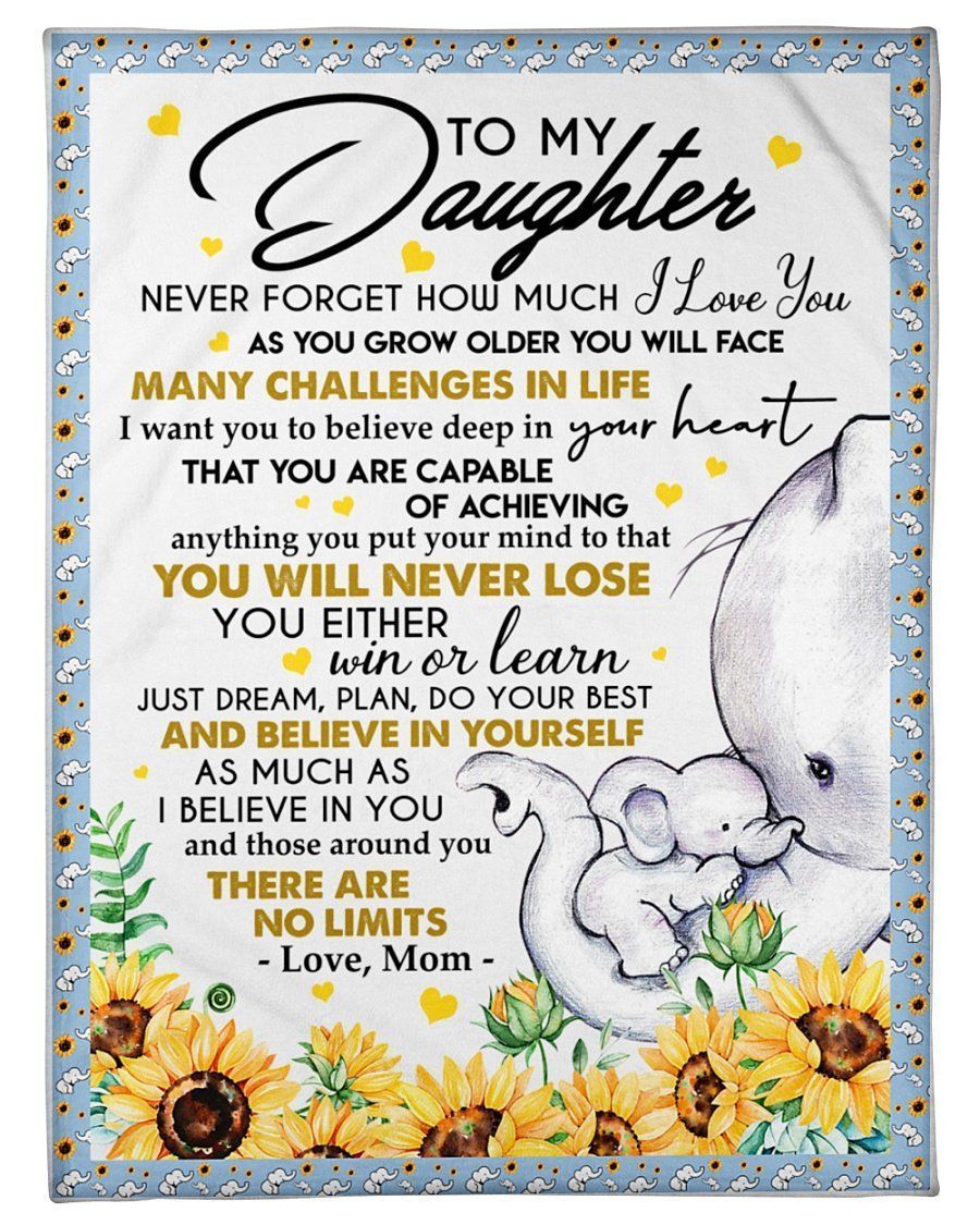 Mom To Daughter Never Forget How Much I Love You Fleece Blanket