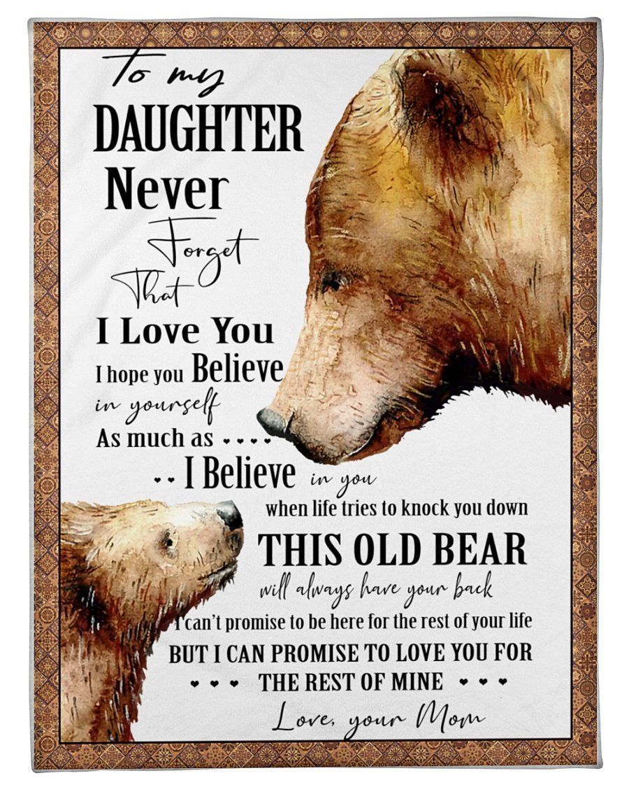 Mom To Daughter Never Forget I Love You Fleece Blanket