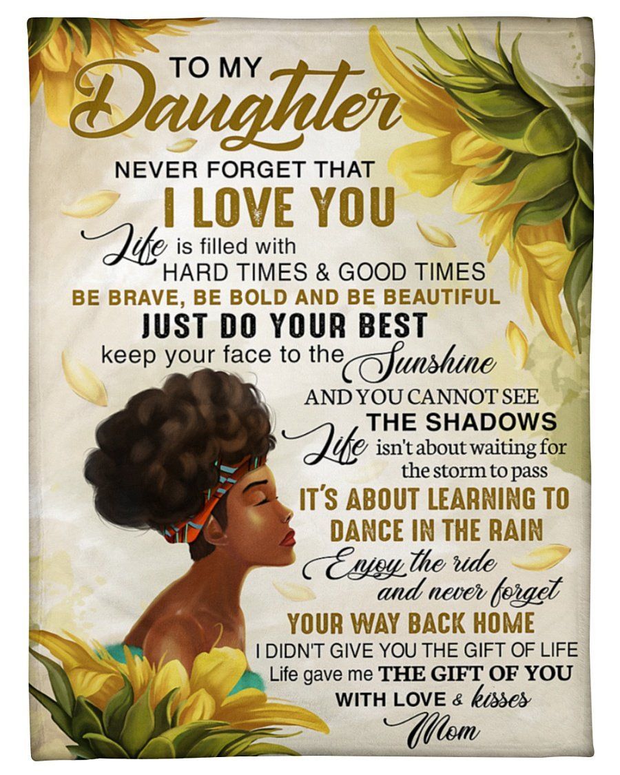 Mom To Daughter Never Forget Your Way Back Home Fleece Blanket Fleece Blanket