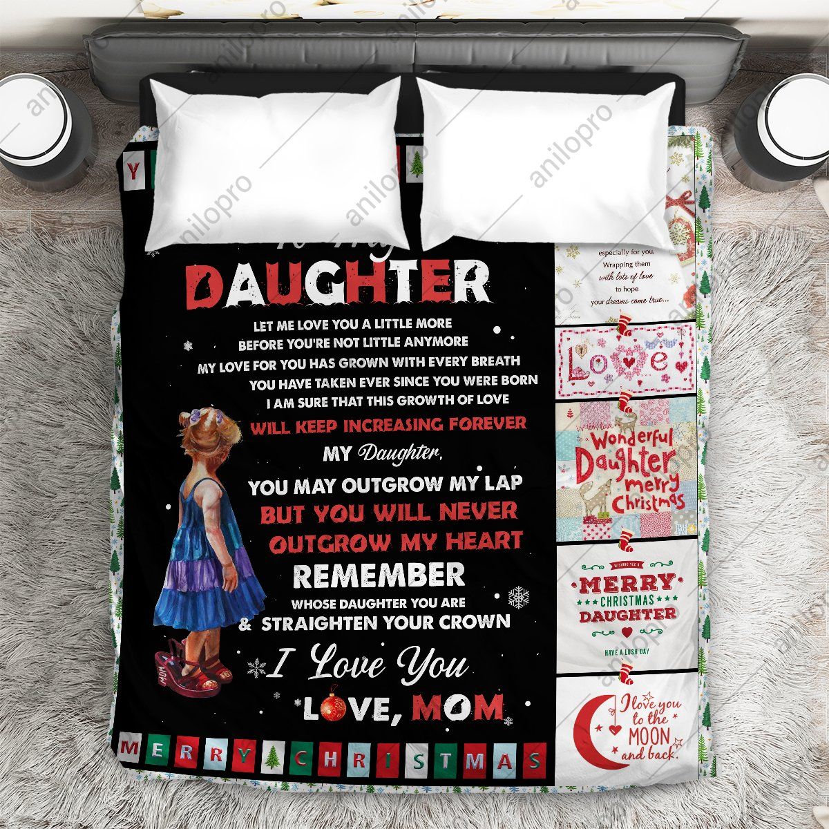 Mom To Daughter Never Outgrow My Heart Quilt Blanket DHC04012088TD