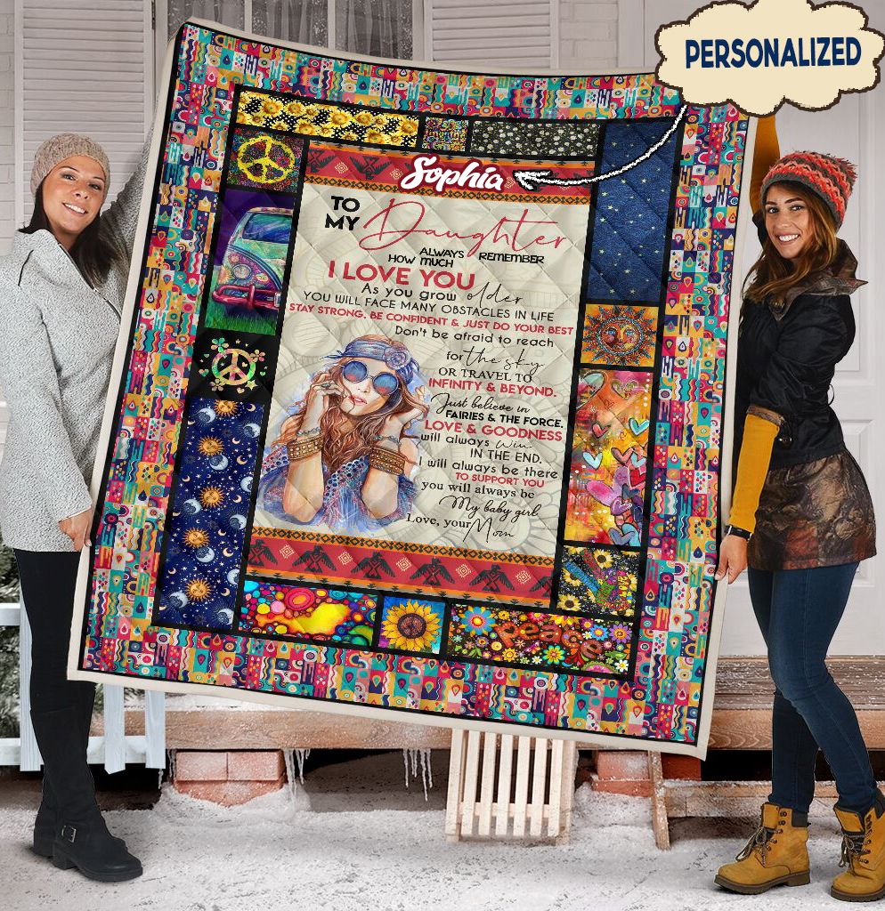 Mom To Daughter Personalized Quilt Blanket HHC120625