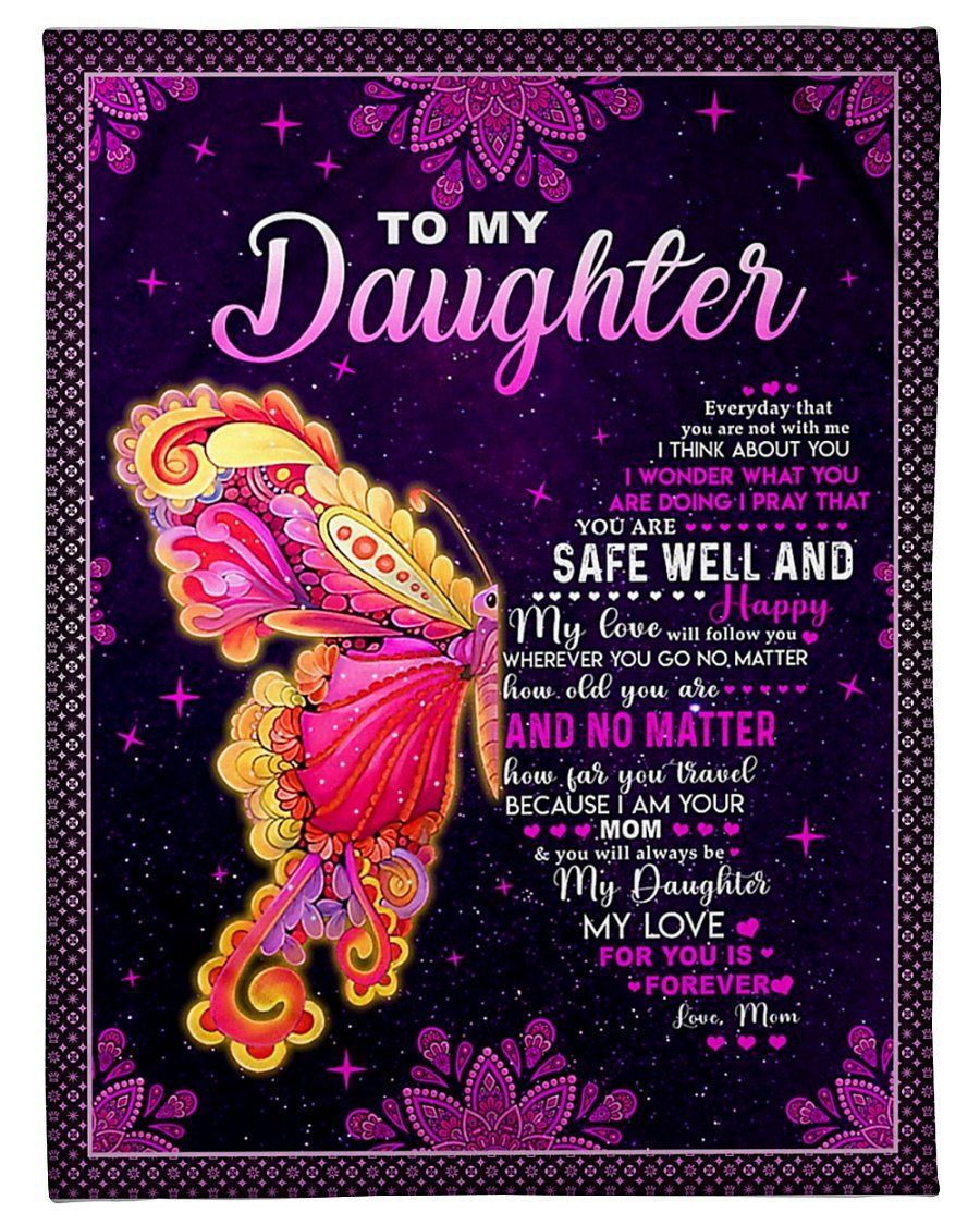 Mom To Daughter Purple Mandala My Love For You Is Forever Fleece Blanket Fleece Blanket