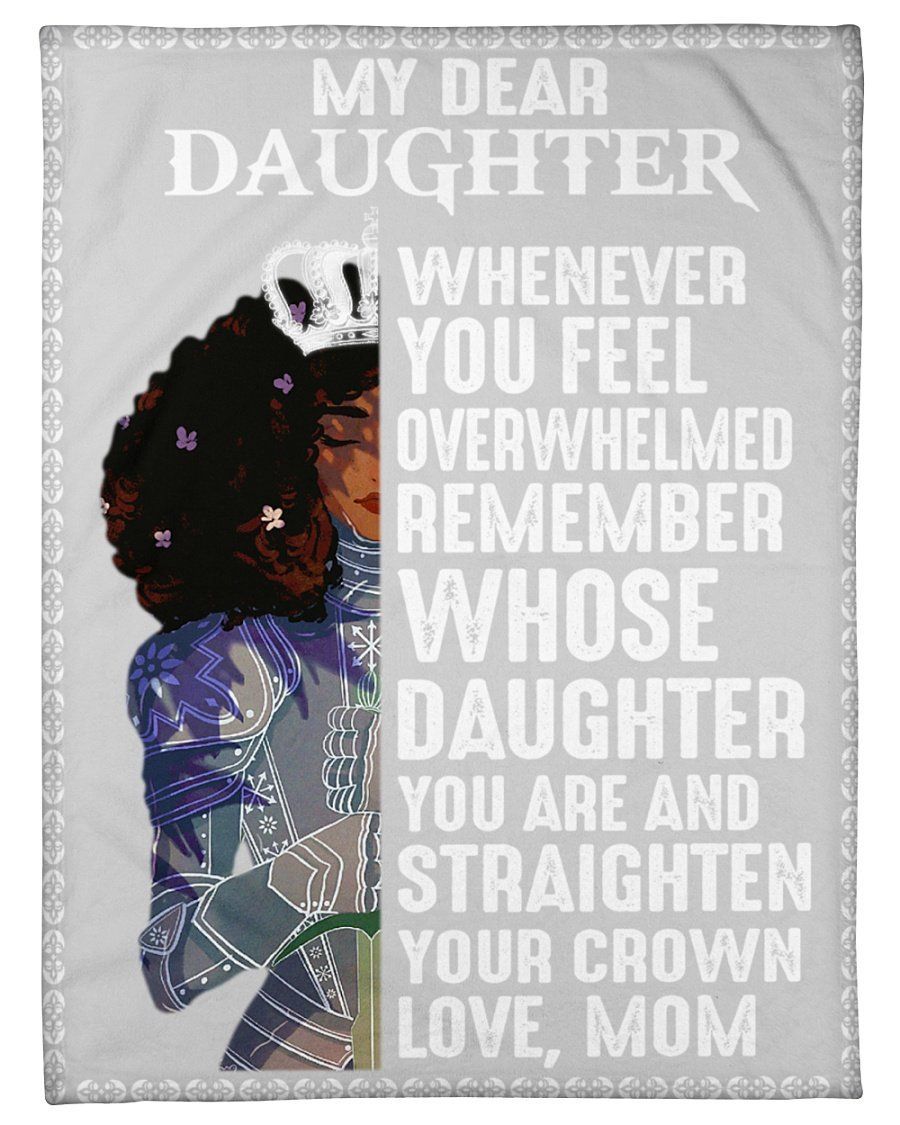 Mom To Daughter Remember Whose Daughter You Are Pink Fleece Blanket Fleece Blanket