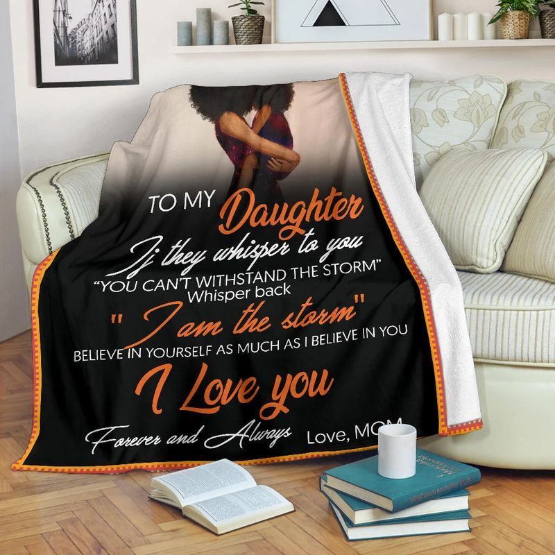 Mom To Daughter Thanksgiving Sherpa Fleece Blanket