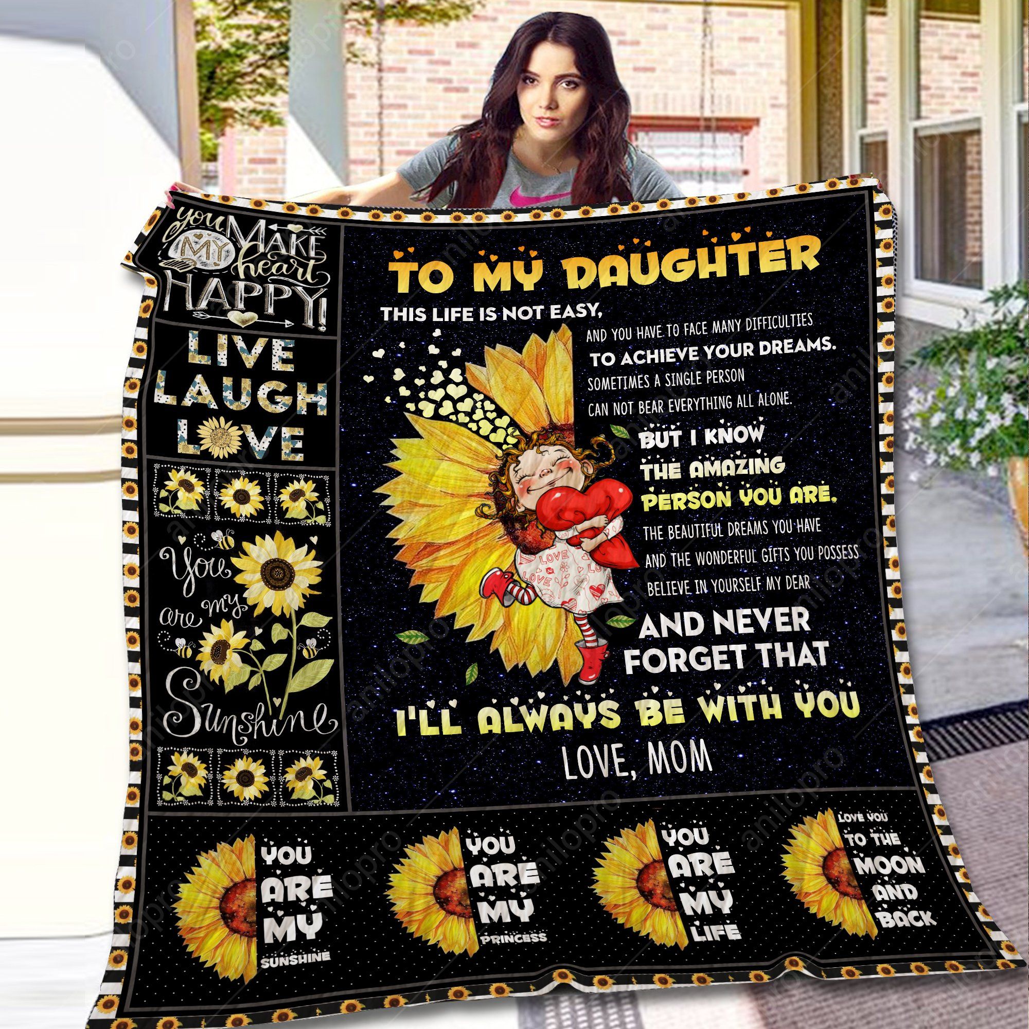 Mom To Daughter The Amazing Person You Are Quilt Blanket DHC040120128TD