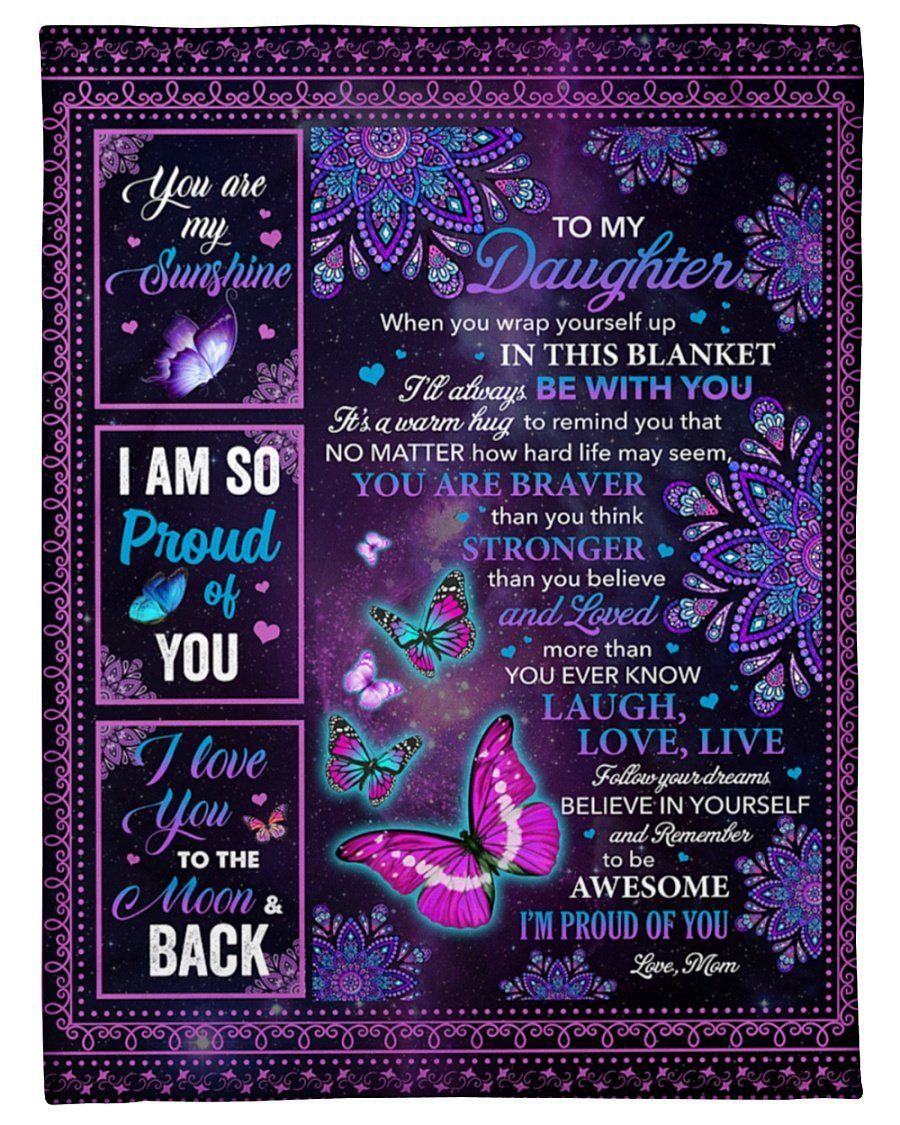 Mom To Daughter Wrap Yourself Up In Blanket Galaxy Fleece Blanket Fleece Blanket