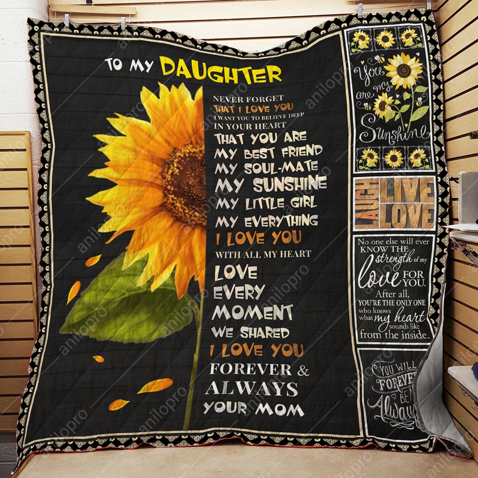 Mom To Daughter You Are My Best Friend Quilt Blanket DHC040120116TD