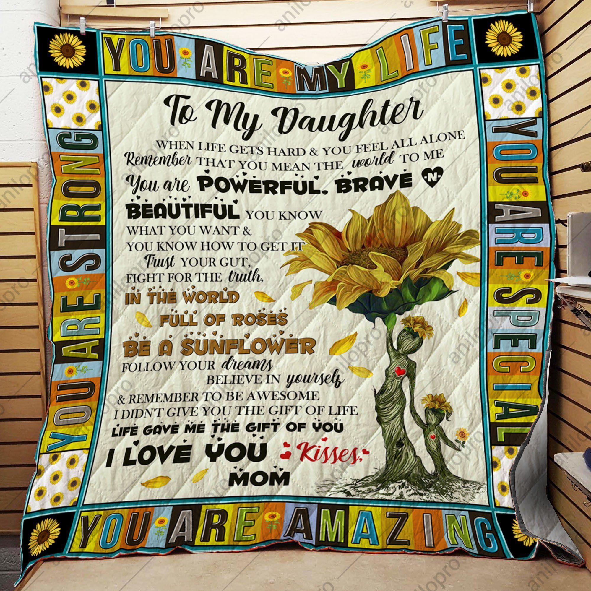 Mom To Daughter You Are Powerful GS-CL-DT3006 Quilt Blanket