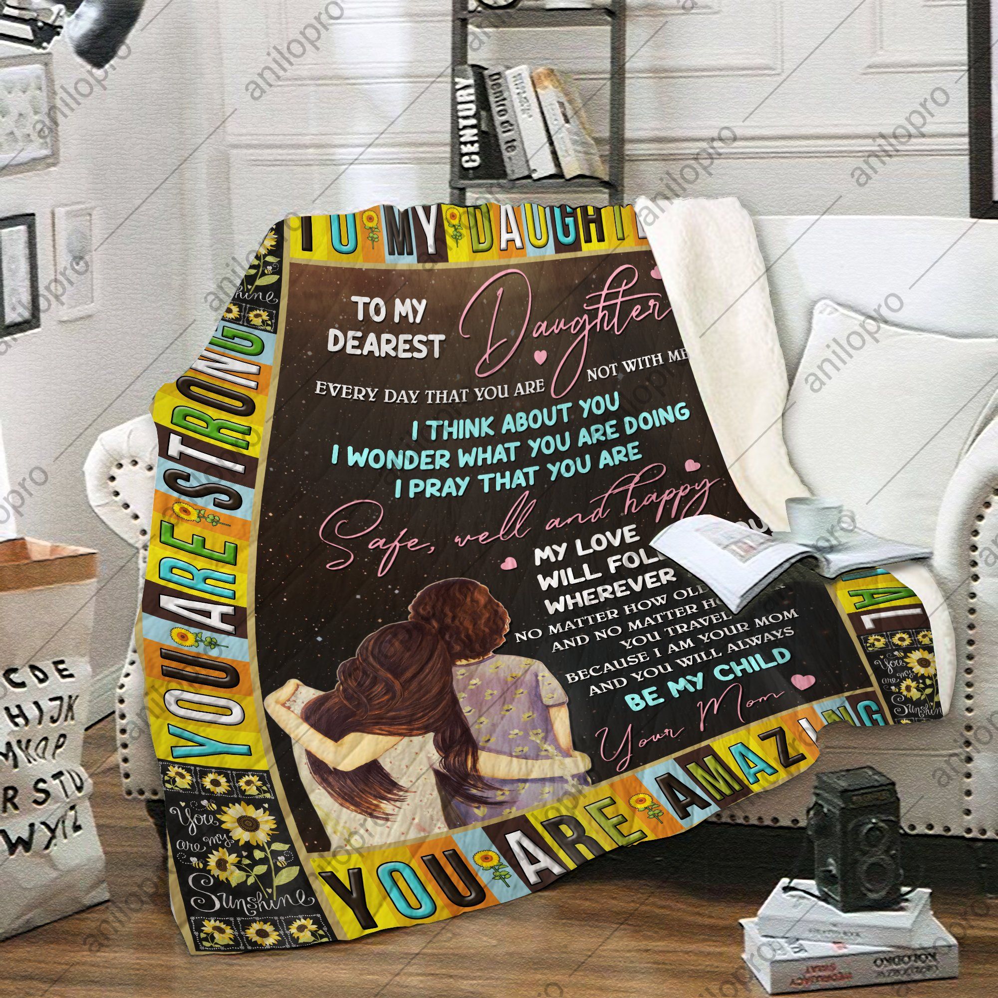 Mom To Daughter You Will Always Be My Child Quilt Blanket DHC040120122TD