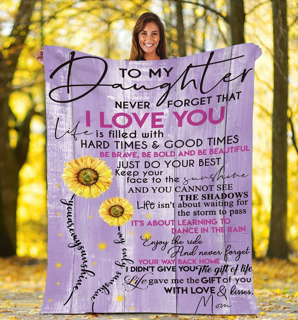 Mom To My Daughter Sherpa Fleece Blanket