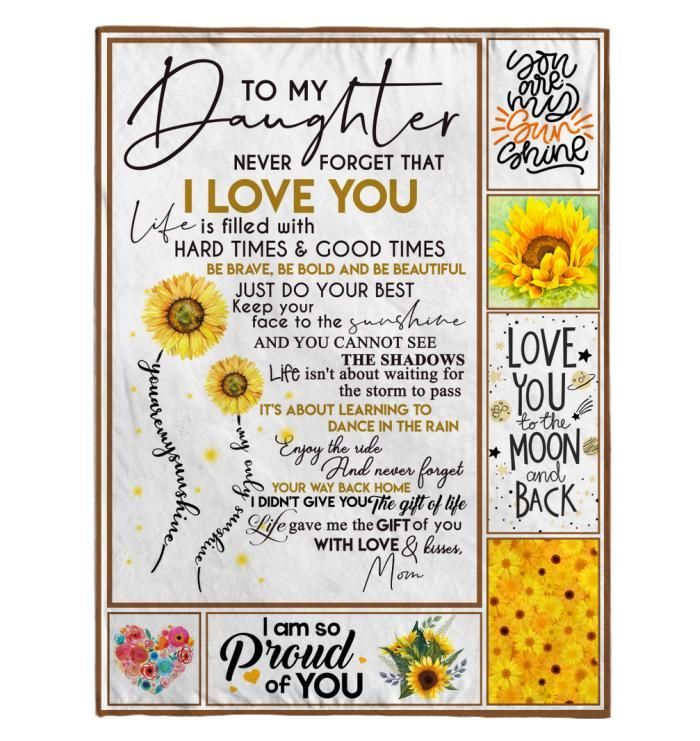 Mom To My Daughter Sherpa Fleece Blanket