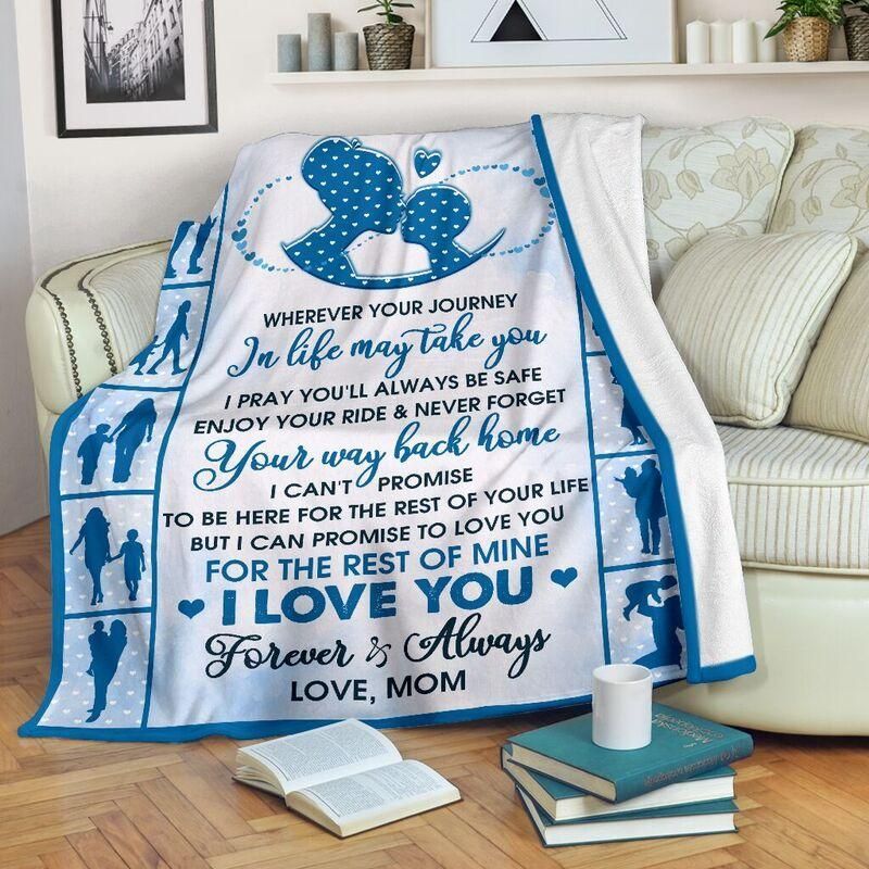 Mom To My Daughter Promise To Love You Sherpa Fleece Blanket