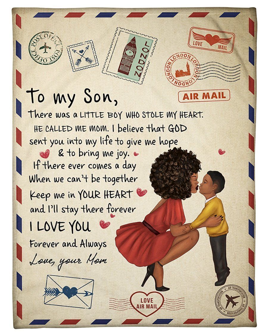 Mom To My Son I Love You Forever And Always Fleece Blanket Fleece Blanket