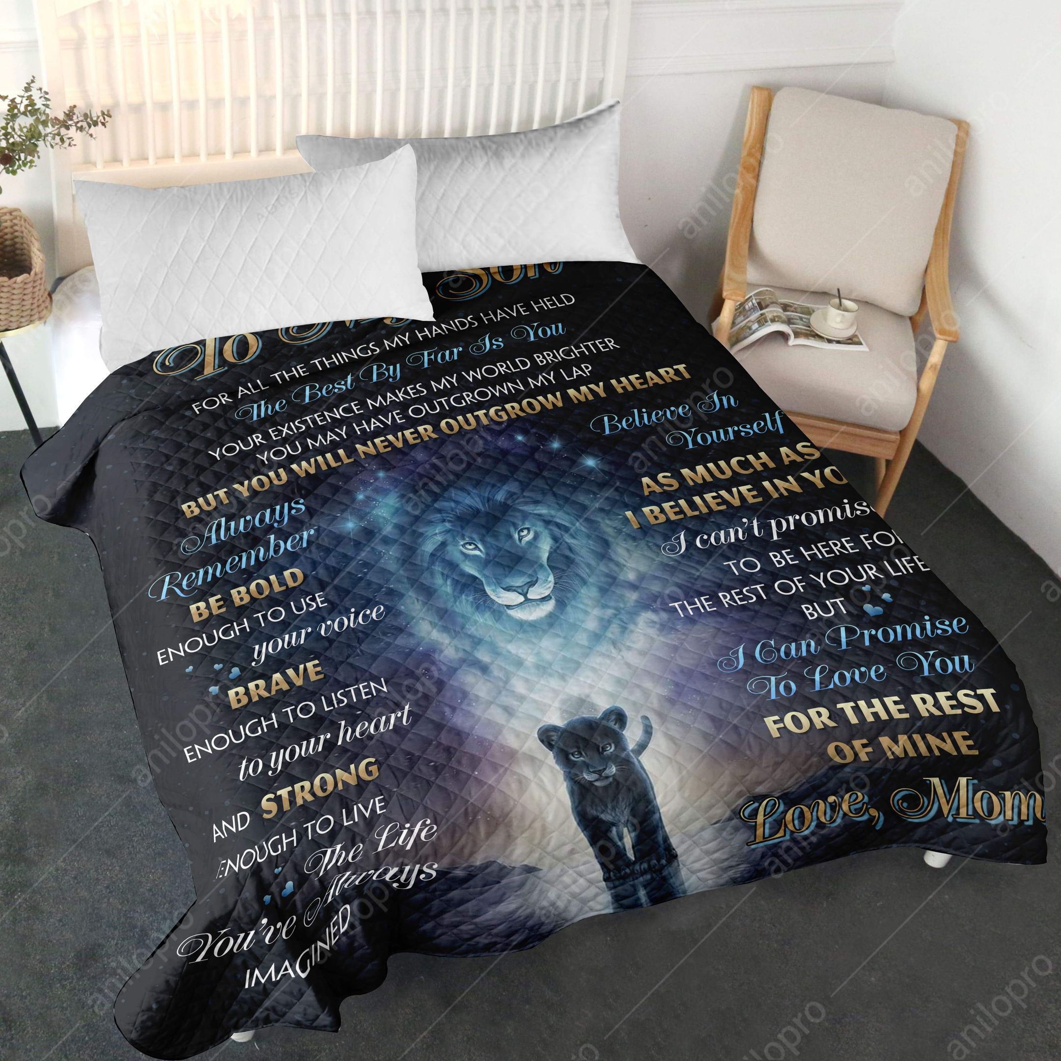 Mom To Son Be Brave Quilt Blanket DHC04012061TD