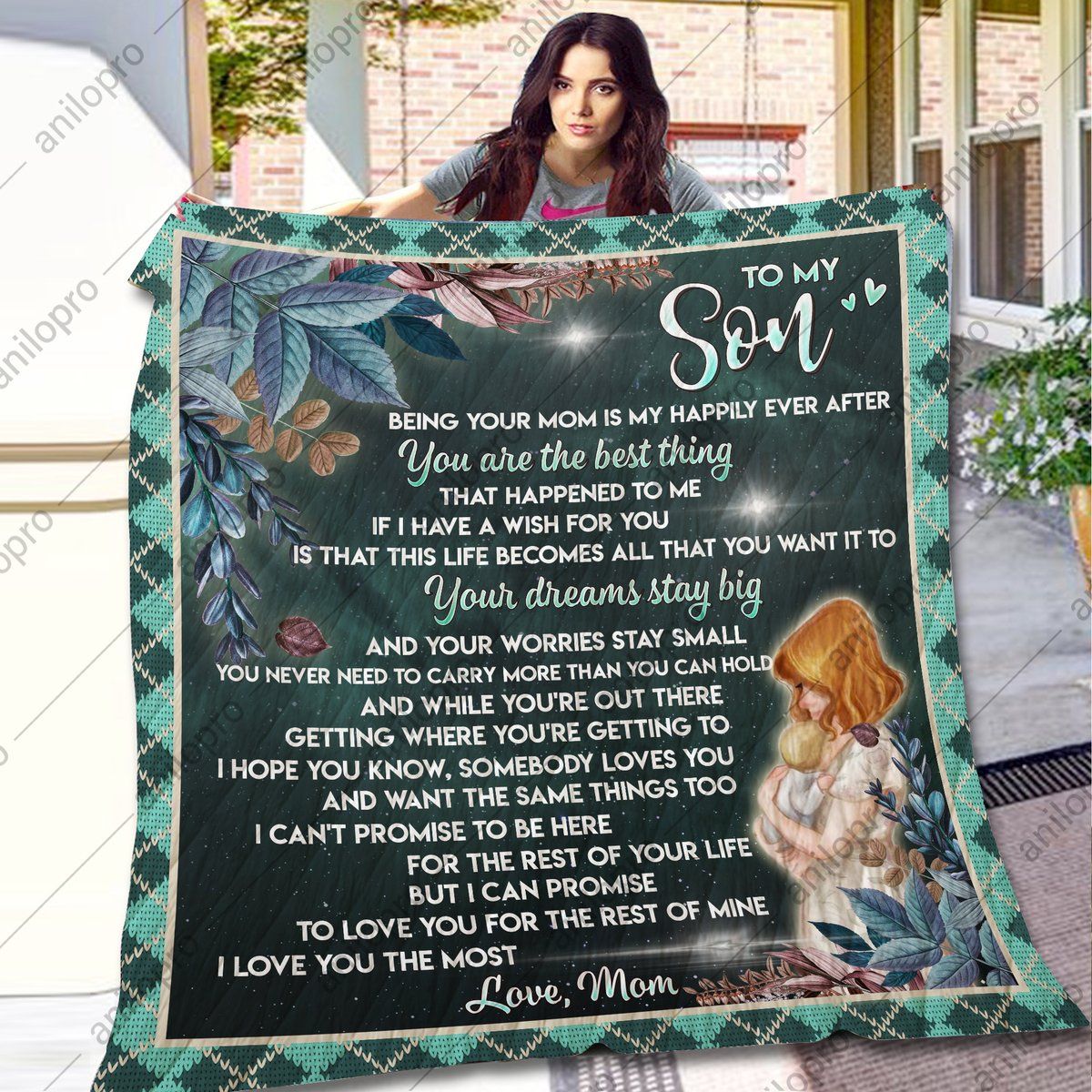 Mom To Son Being Your Mom Quilt Blanket DHC040120138TD