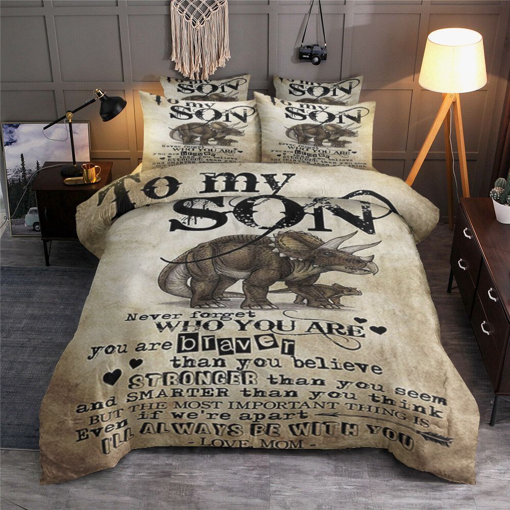 Mom To Son Dinosaur Bedding Set