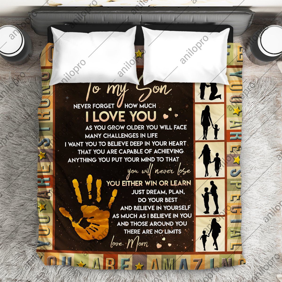 Mom To Son Do Your Best Quilt Blanket DHC04012067TD