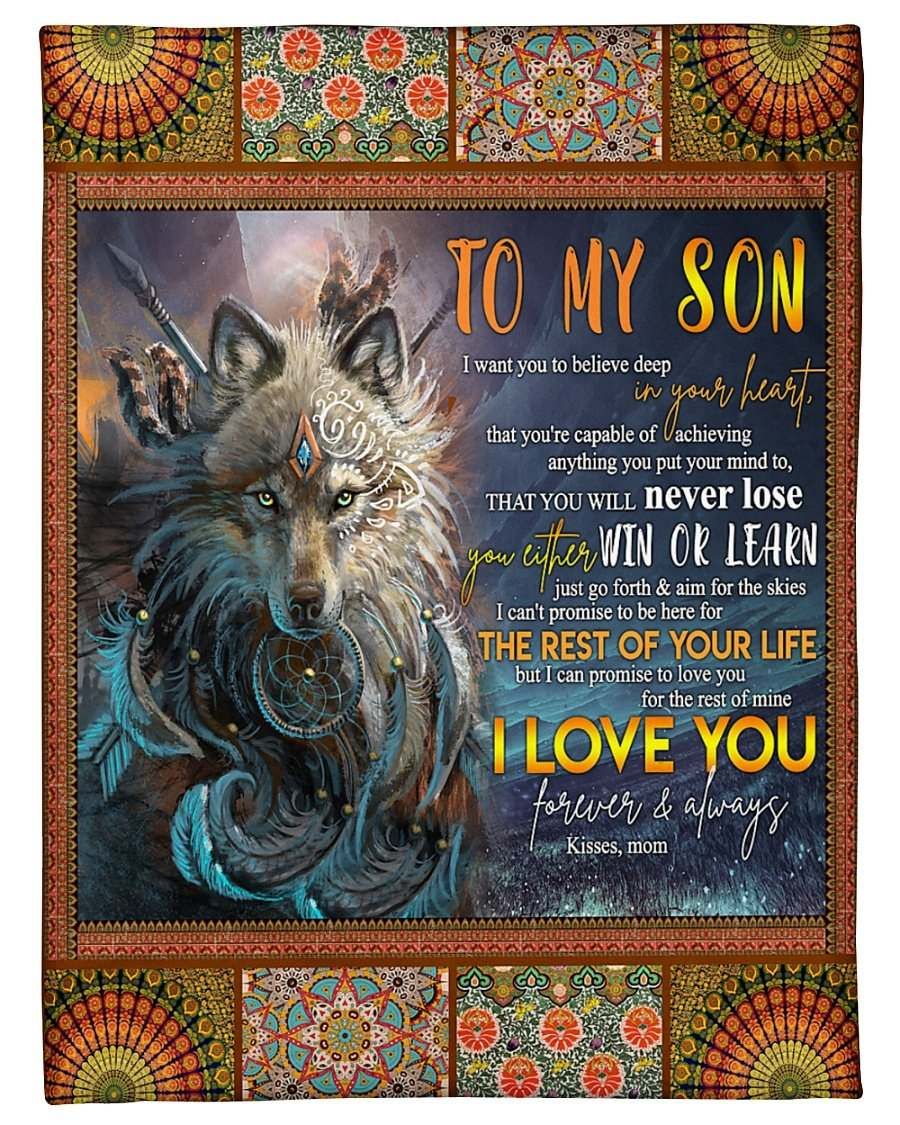 Mom To Son Fleece Blanket