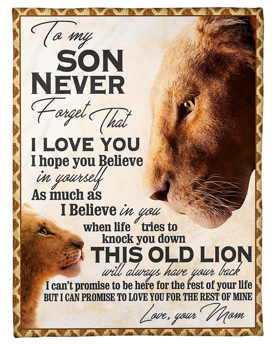Mom To Son Fleece Blanket Lion The Rest Of Mine Fleece Blanket