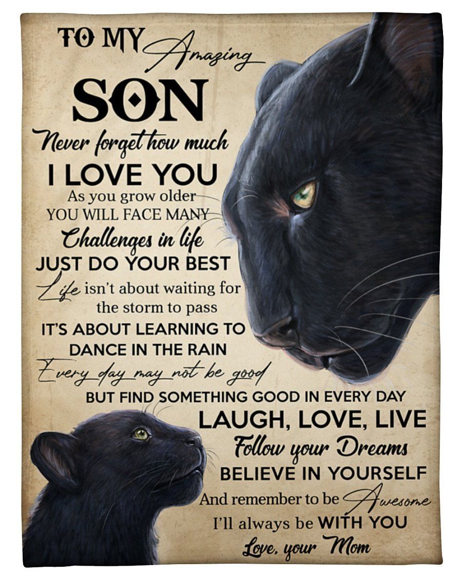 Mom To Son Follow Your Dreams Fleece Blanket Fleece Blanket