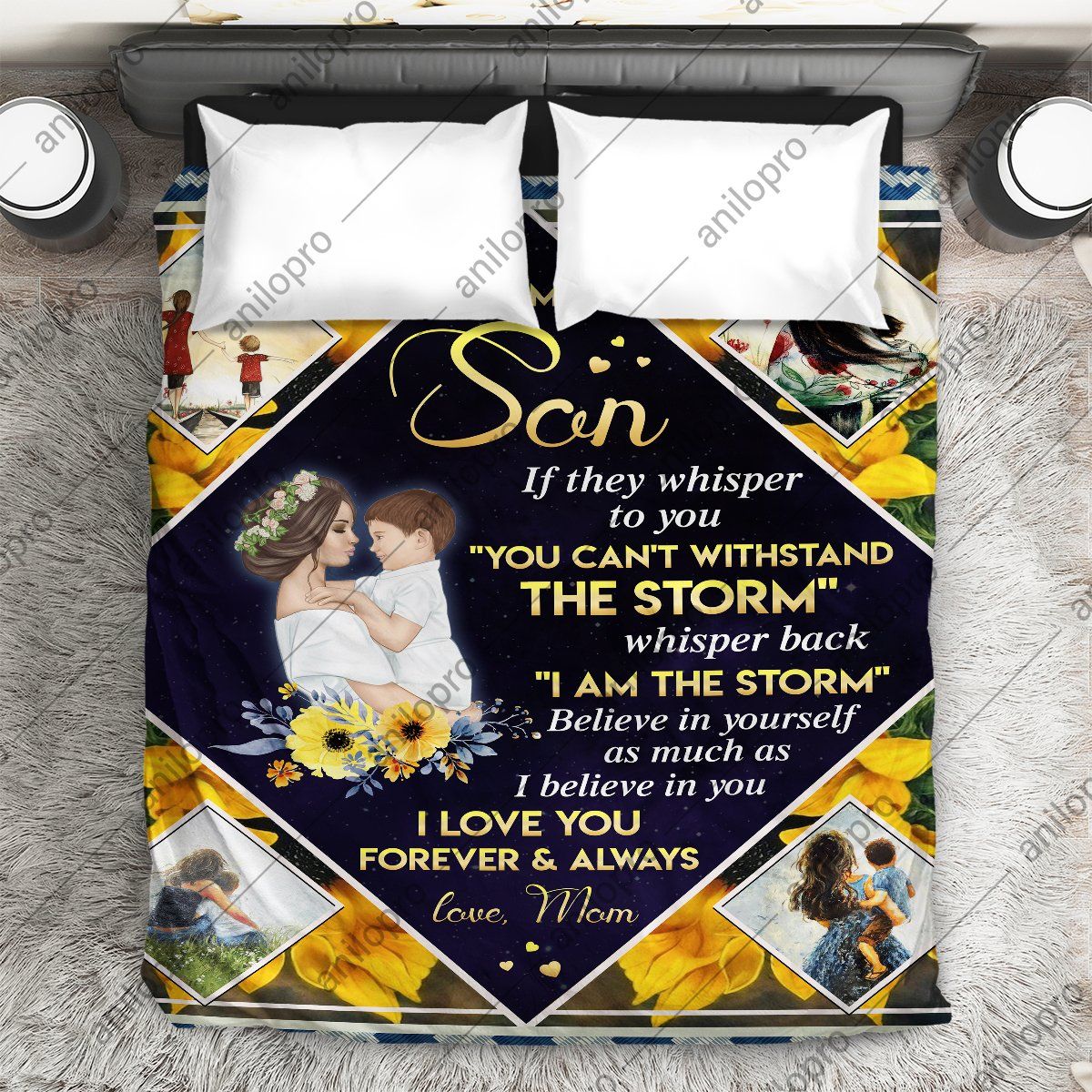 Mom To Son I Believe In You Quilt Blanket DHC04012087TD