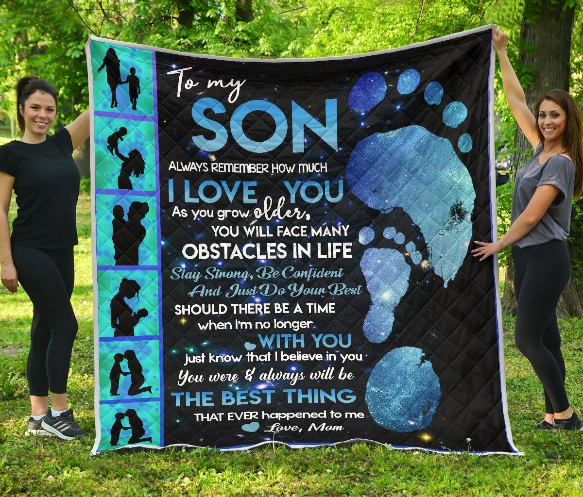 Mom To Son I Love You GS-CL-NT1307 Quilt Blanket