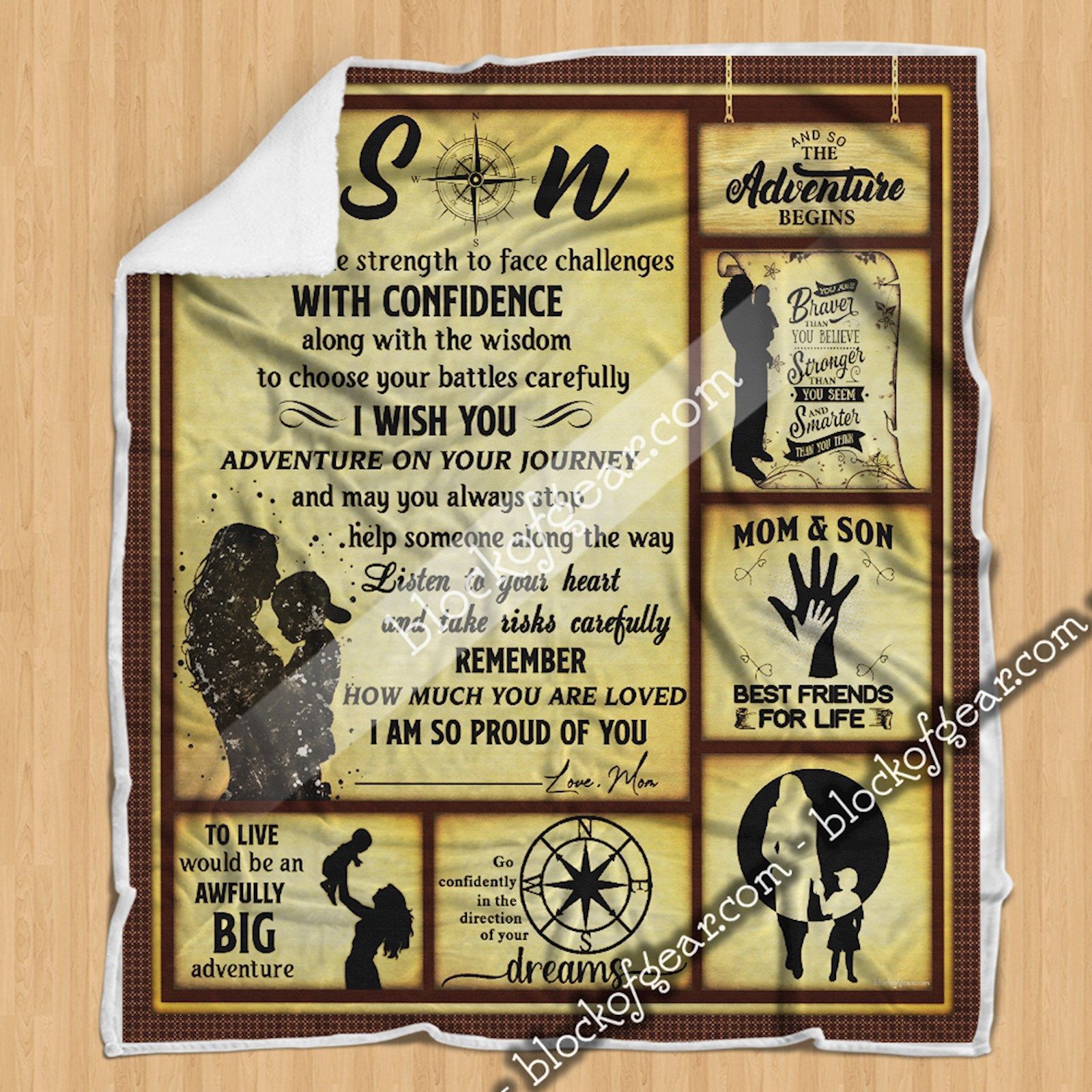 Mom To Son My Wish For You Sherpa Fleece Blanket