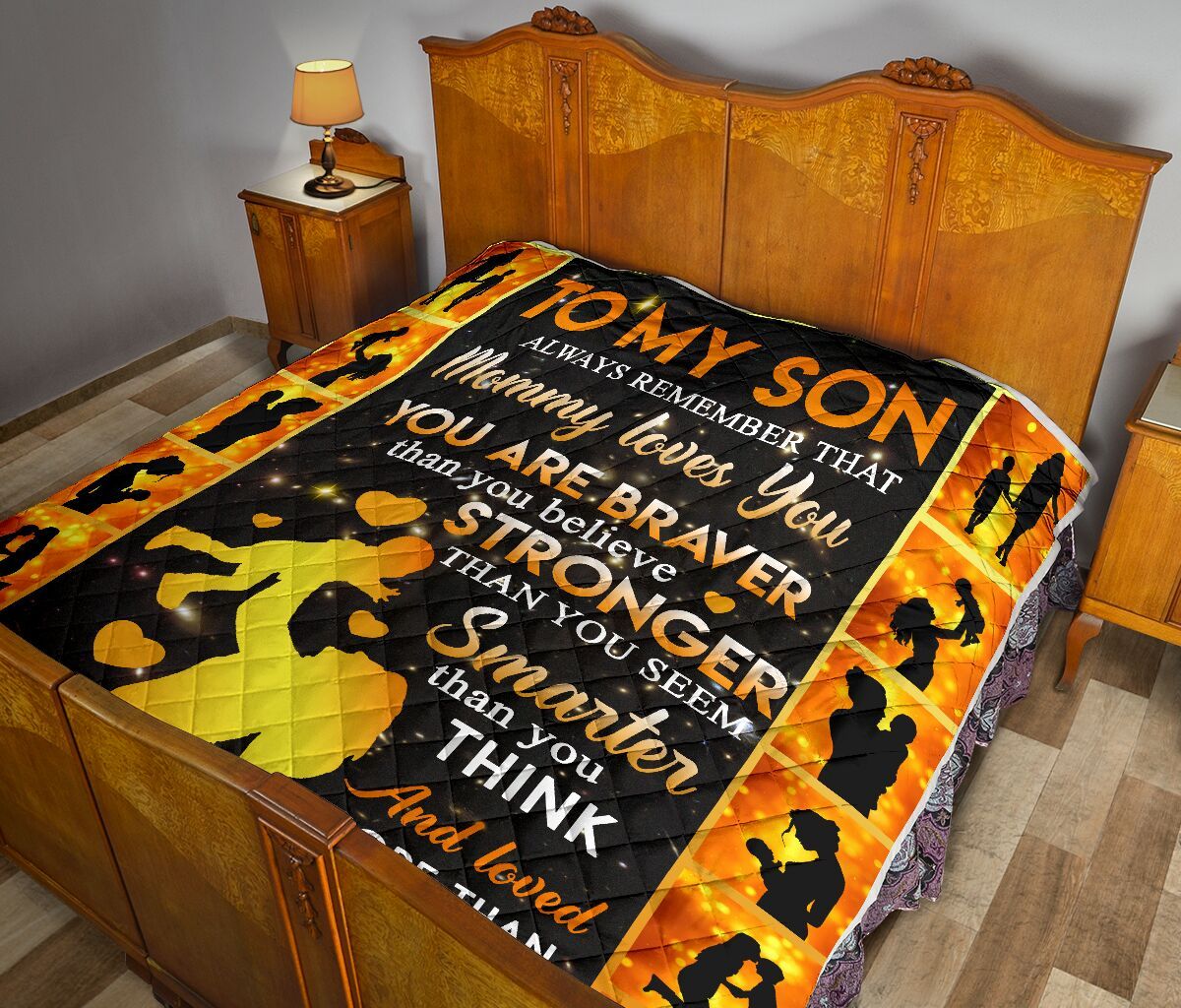 Mom To Son Quilt Blanket DHC02011050DD