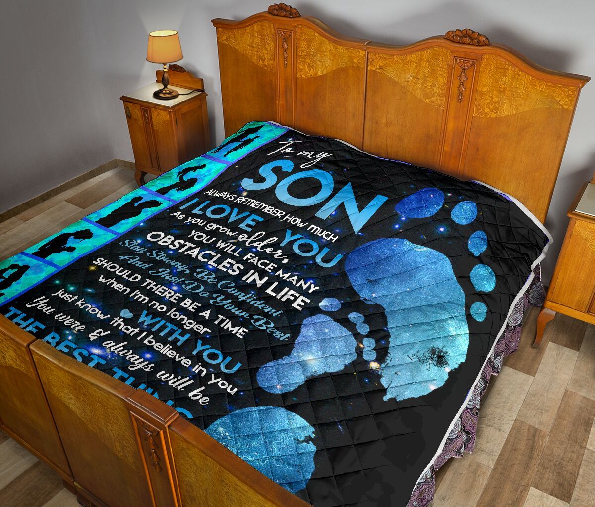 Mom To Son Quilt Blanket DHC02011051DD