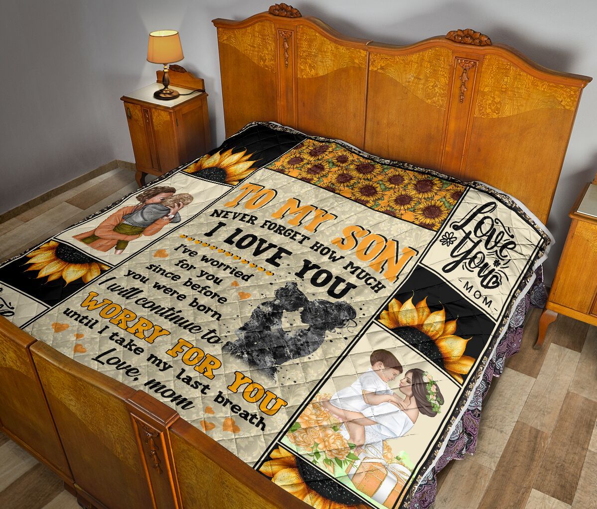 Mom To Son Quilt Blanket DHC02011206DD