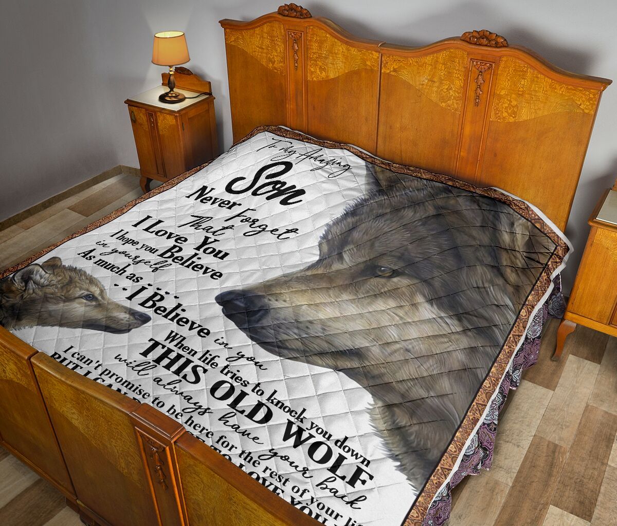 Mom To Son Quilt Blanket DHC02011451DD