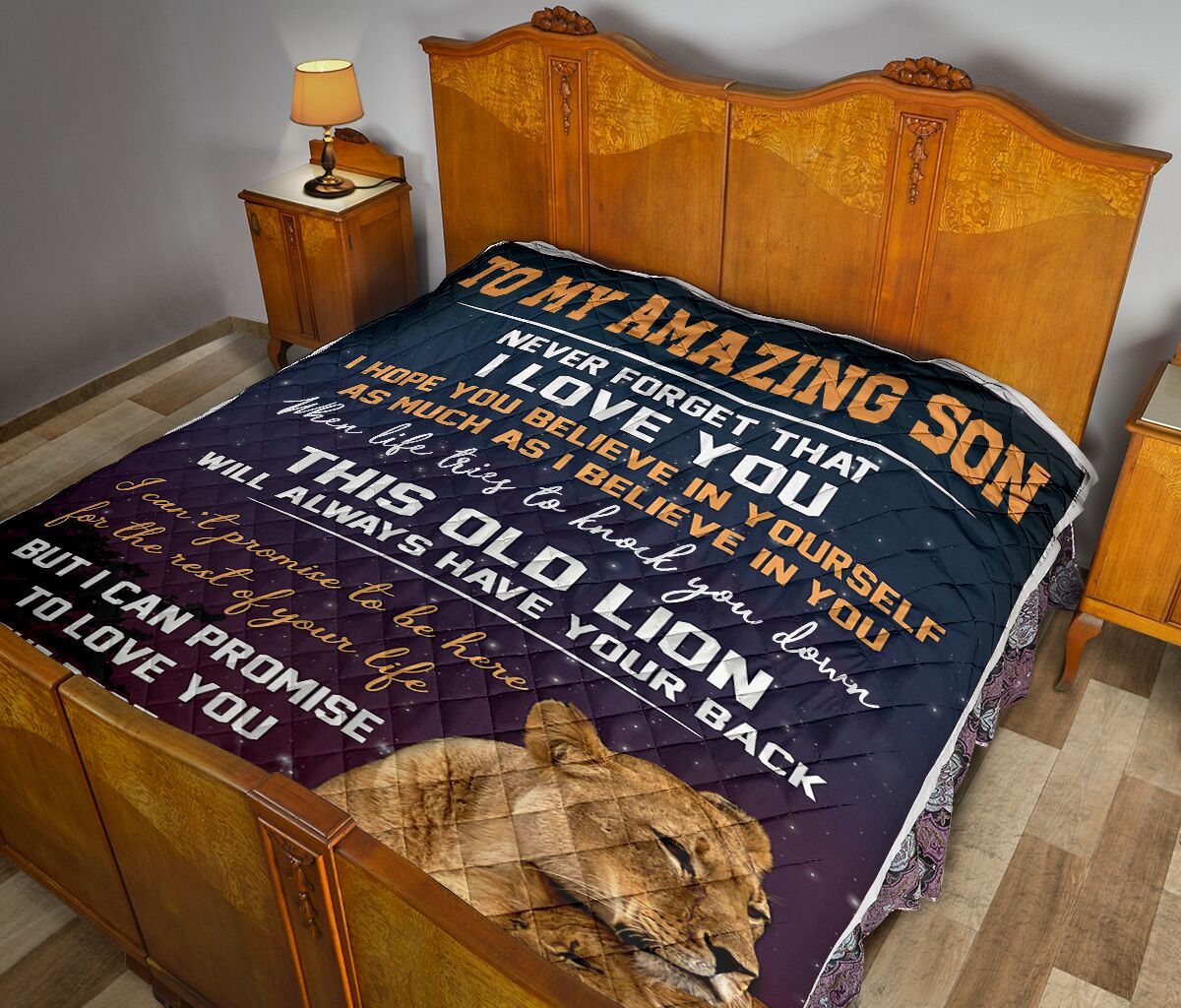 Mom To Son Quilt Blanket DHC02011454DD