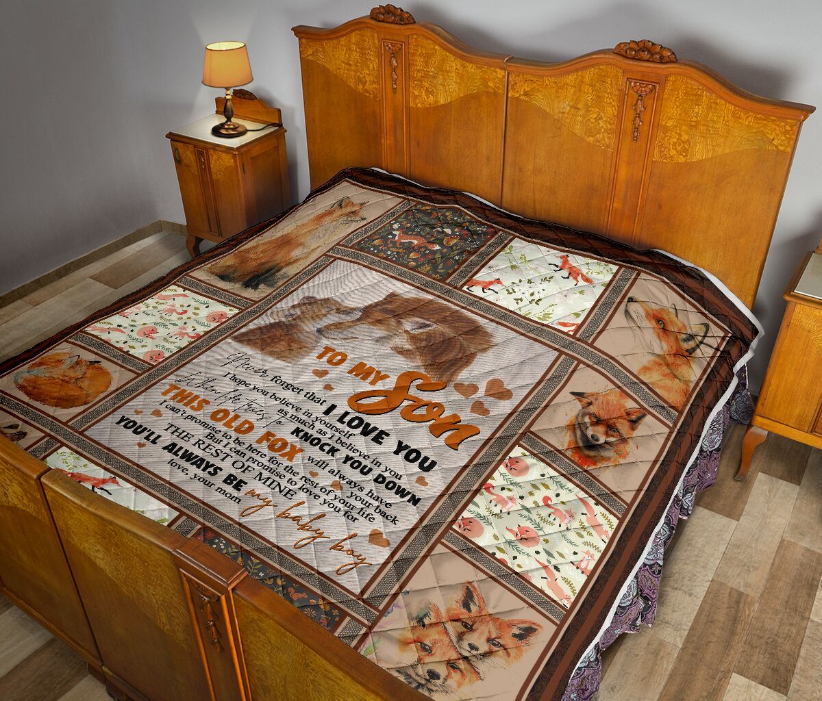 Mom To Son Quilt Blanket DHC02011544DD