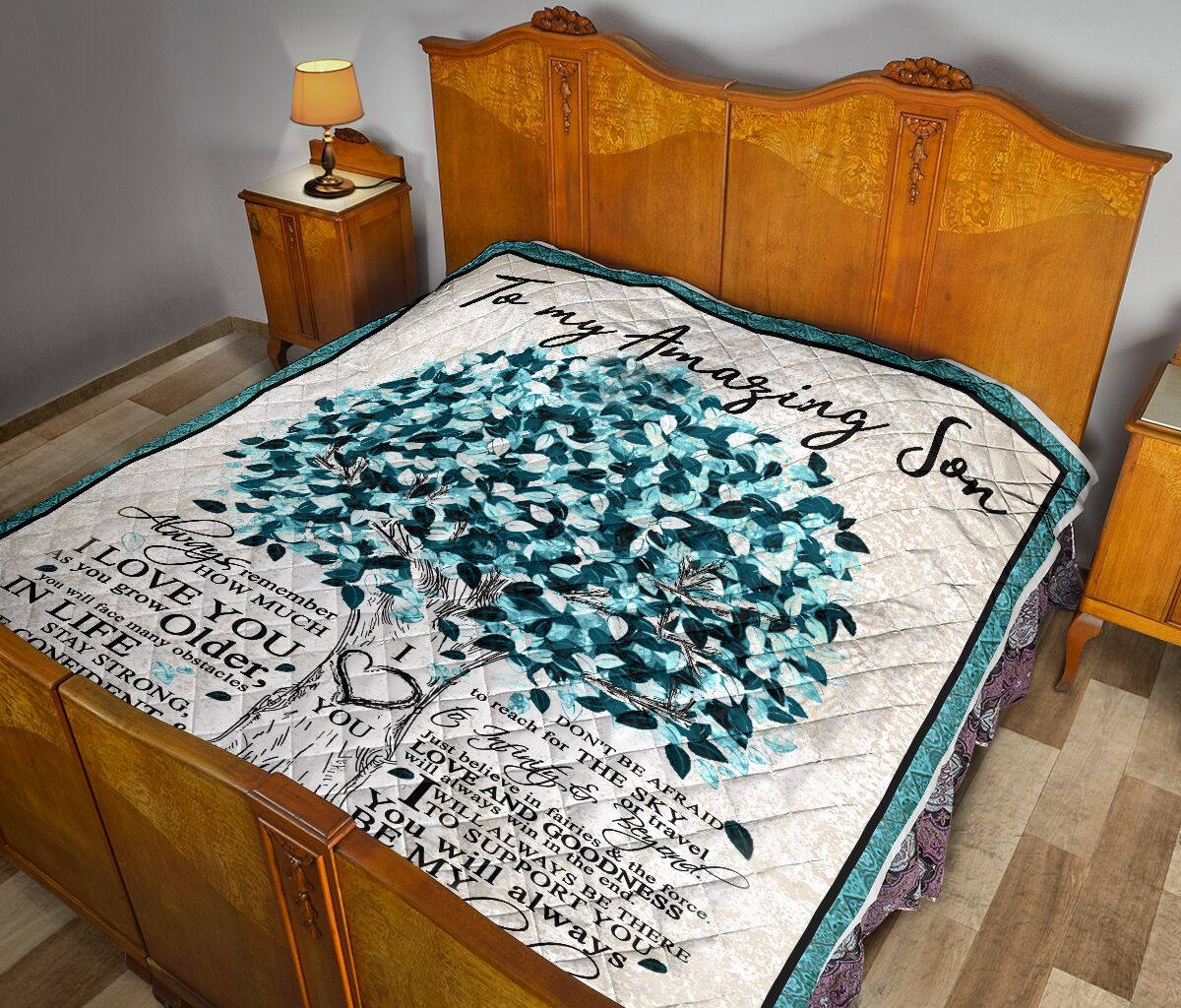 Mom To Son Quilt Blanket DHC02011557DD