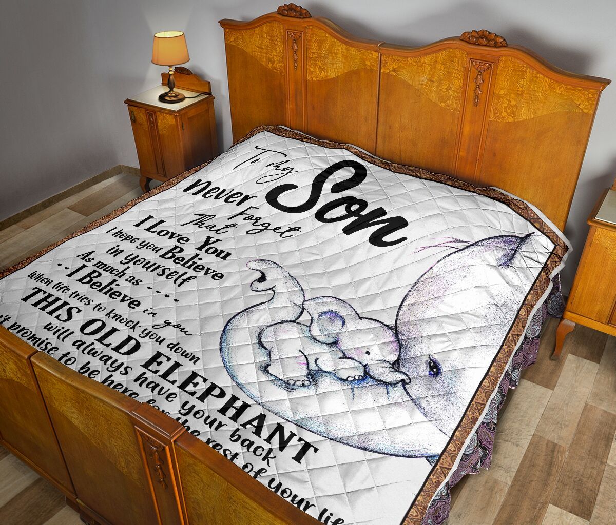 Mom To Son Quilt Blanket DHC02011559DD