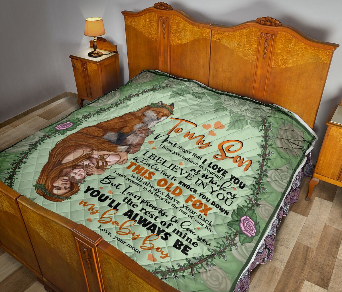 Mom To Son Quilt Blanket DHC02011565DD