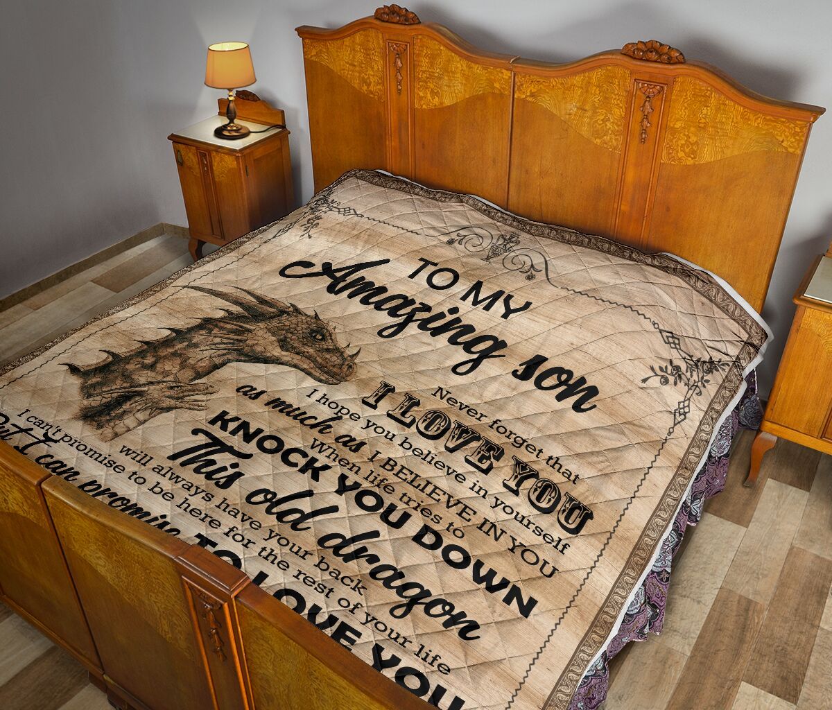 Mom To Son Quilt Blanket DHC02011587DD