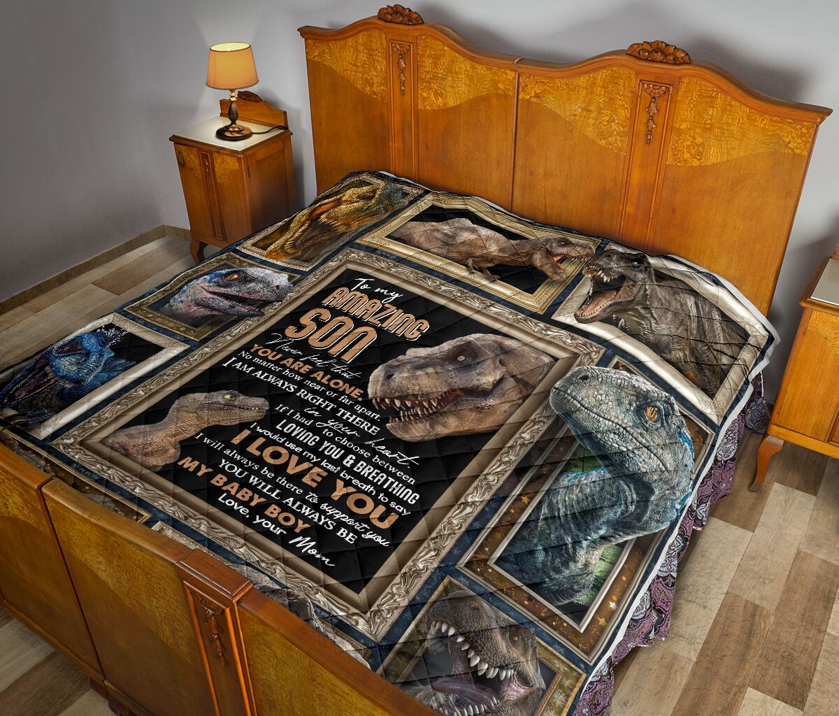 Mom To Son Quilt Blanket DHC02011590DD