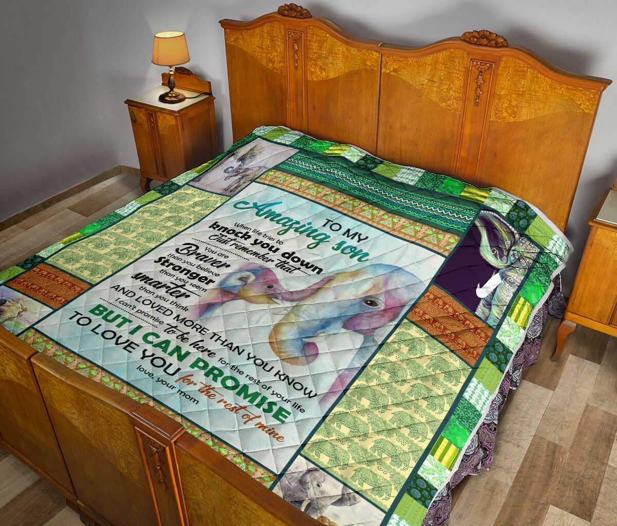 Mom To Son Quilt Blanket DHC02011596DD