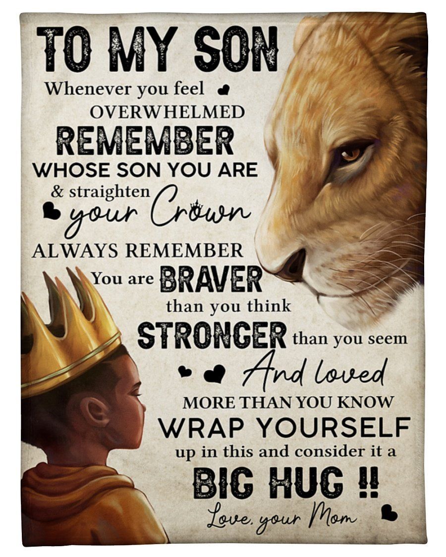 Mom To Sonyou’re Braver Than You Think Fleece Blanket Fleece Blanket